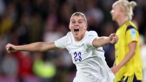 Alessia Russo, the winner of Euro 2022, reflects on her historic achievement, the impact she has had on the younger generation, and her famous backheel goal that went viral. She shares her thoughts with CNN.