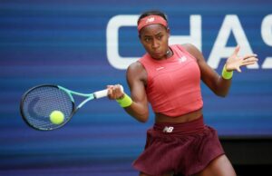 Coco Gauff has taken control of her quarterfinal match against Jelena Ostapenko to secure her spot in the semifinals of the US Open, marking her first time reaching this stage in the tournament. This impressive feat highlights Gauff's dominance on the court and solidifies her as a rising star in the world of tennis. This victory is a significant milestone for Gauff, who continues to make waves in the sport. 

Coco Gauff dominates her match against Jelena Ostapenko, securing a spot in the US Open semifinals for the first time. This achievement showcases Gauff's prowess on the court and solidifies her as an up-and-coming player in the world of tennis. It is a noteworthy accomplishment for Gauff, who continues to make a name for herself in the sport.