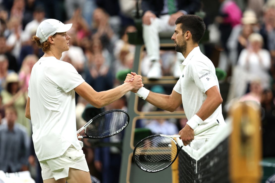 Jannik Sinner was no match for Novak Djokovic.