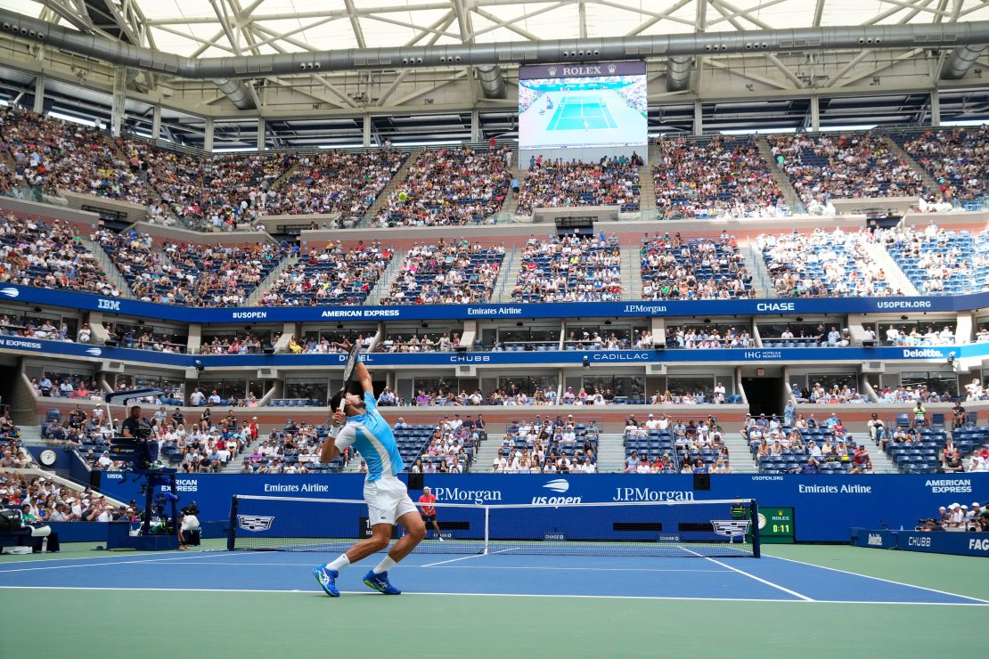 Djokovic was in dominant form throughout the US Open quarterfinal.