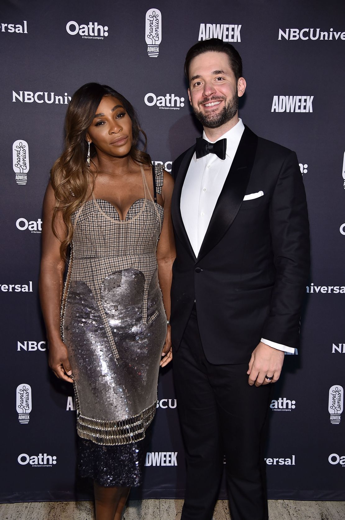 Serena Williams and Alexis Ohanian attend the 2018 Brand Genius Awards at Cipriani 25 Broadway on November 7, 2018 in New York City. 
