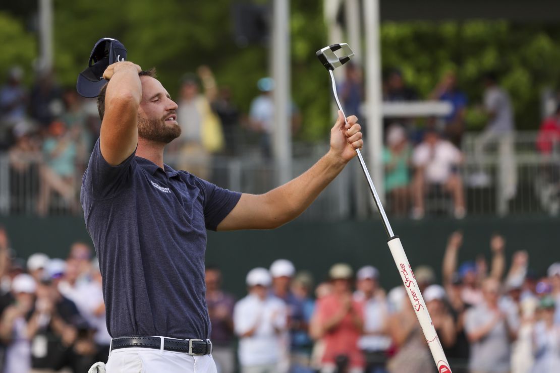 Wyndham Clark achieves his first PGA Tour win at the Wells Fargo Championship.