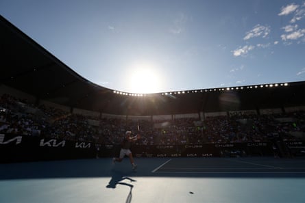 Andy Murray was eliminated in the first round of the Australian Open, losing in straight sets.