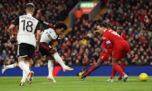 Gakpo secures victory for Liverpool against Fulham in the first leg of the Carabao Cup.