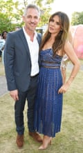 Gary Lineker and then wife Danielle Bux party at the Serpentine Gallery summer party on July 2, 2015 in London, England