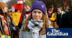 Greta Thunberg has joined a demonstration against the proposed growth of Hampshire airport.