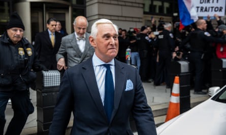 Roger Stone leaves federal court in 2019