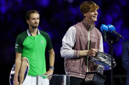 Jannik Sinner claimed his first Grand Slam title at the Australian Open by defeating Daniil Medvedev.