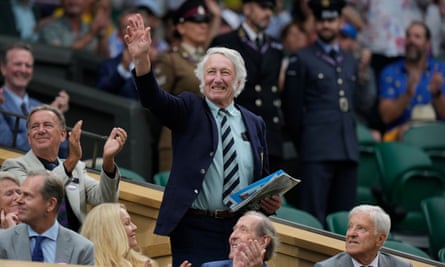 JPR Williams in the royal box at Wimbledon last year. As a 17-year-old he won the British junior tennis title at the club in 1966, beating David Lloyd in the final.