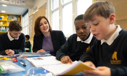 Shadow education secretary Bridget Phillipson visit to school - London