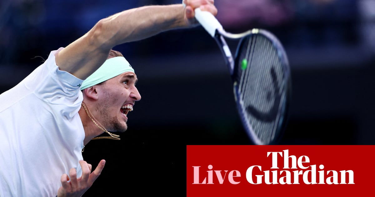 The live coverage of the Australian Open semi-finals features a shocking victory by Sinner over Djokovic, with Medvedev set to face off against Zverev.