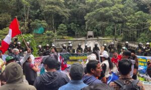 Tourists visiting Machu Picchu are unable to access the site due to train routes being blocked by protestors.