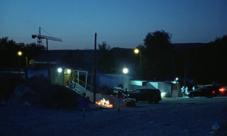 Houses at night in Canada real