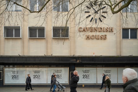 "Cheltenham joins the list of towns mourning the closure of a cherished department store, known as 'large mausoleums of goods'."