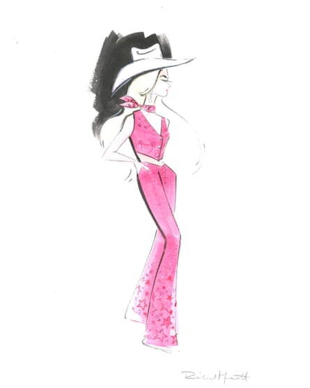 A production sketch of Barbie’s ‘country & western’ outfit.