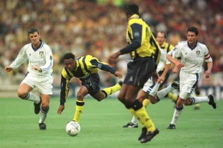 Rodney Jack in his Torquay days during the Division Three playoff final in 1998.