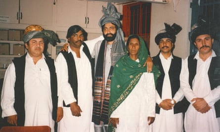 With her band, backstage at Hackney Empire in London in 1991.