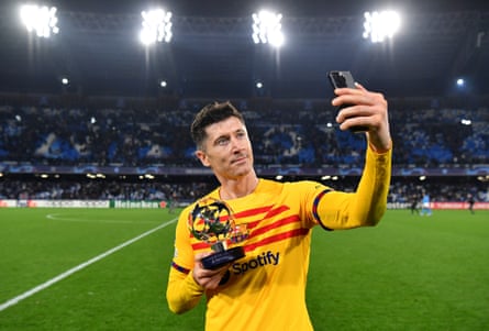 Robert Lewandowski scored and was man of the match at Napoli on Wednesday – but is he a drain on Barcelona’s dwindling resources?