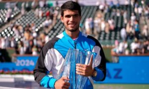 After a sluggish beginning, Carlos Alcaraz rallied and emerged victorious over Daniil Medvedev to claim the Indian Wells championship.