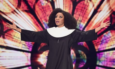 Knight as Deloris Van Cartier from Sister Act, at the The Royal Variety Performance in December 2023.