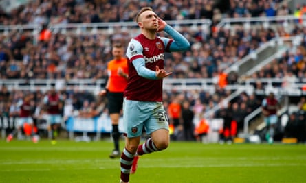 Harvey Barnes’ late double sees Newcastle sink West Ham in thriller