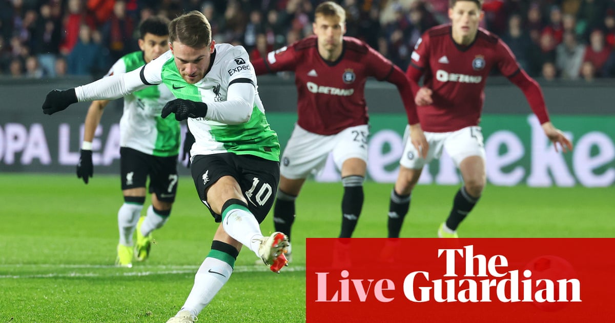 The live coverage of the first leg of the Europa League last 16 match between Sparta Prague and Liverpool can be found here.