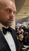 Stuart Heritage snaps a selfie at the Oscars