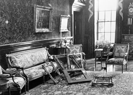 Russborough House after Dugdale’s raid, during which 19 old masters were stolen.