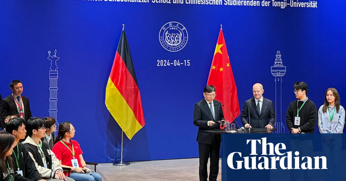 German chancellor urges Chinese industry bosses to play fair in EU market
