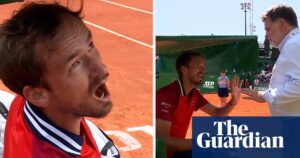 'It's out!': Medvedev rages at officials in two different outbursts at Monte Carlo – video
