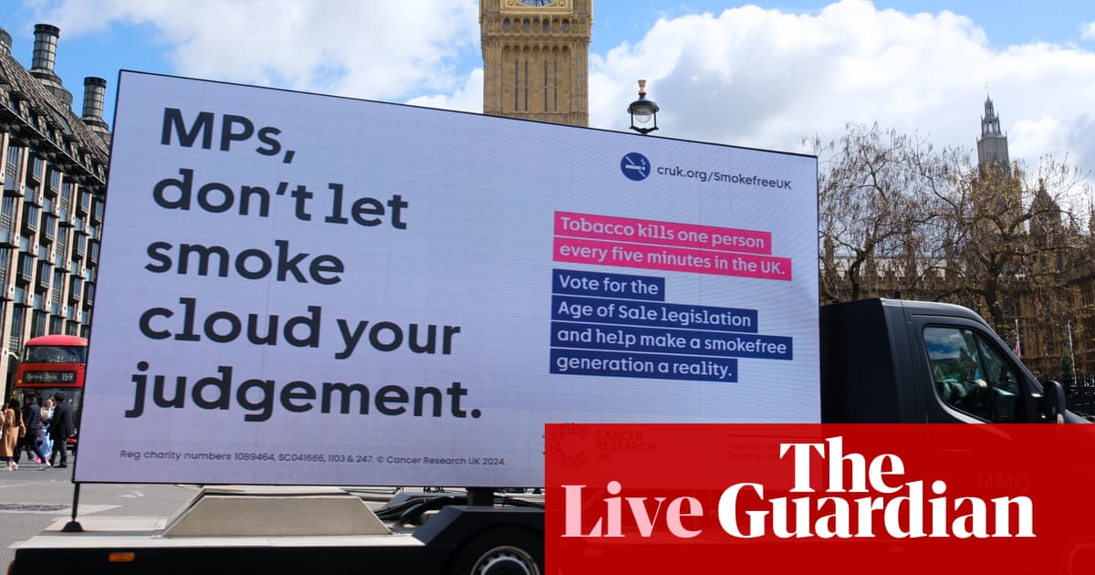 MPs vote to give smoking ban bill second reading – as it happened
