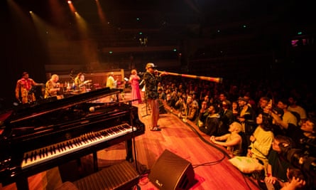 Idris Ackamoor and the Pyramids performing at Le Guess Who festival in 2022.