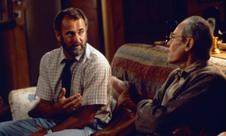 Dabney Coleman, left, playing a more sympathetic role as Jane Fonda’s boyfriend opposite her father, Henry Fonda, in On Golden Pond, 1981.