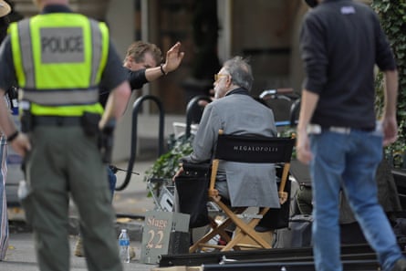 Coppola on the set of Megalopolis in November 2022.