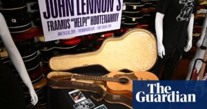 John Lennon guitar sells for $2.9m, breaking Beatles auction record