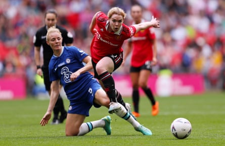 Aoife Mannion in action during Manchester United’s defeat by Chelsea in last season’s FA Cup final.