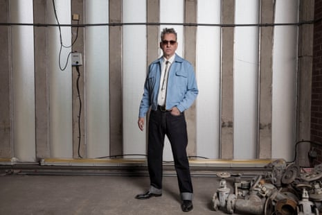 Richard Hawley photographed at a National Grid substation in Sheffield.