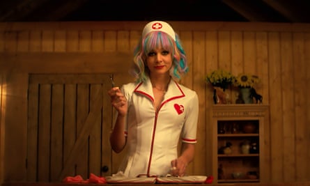 Carey Mulligan in a party nurse’s uniform in Promising Young Woman