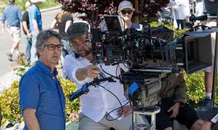 With Alexander Payne (left) on the set of Downsizing.