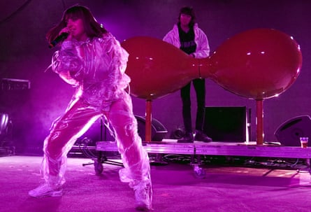Charli XCX on stage in Arizona, 2018.