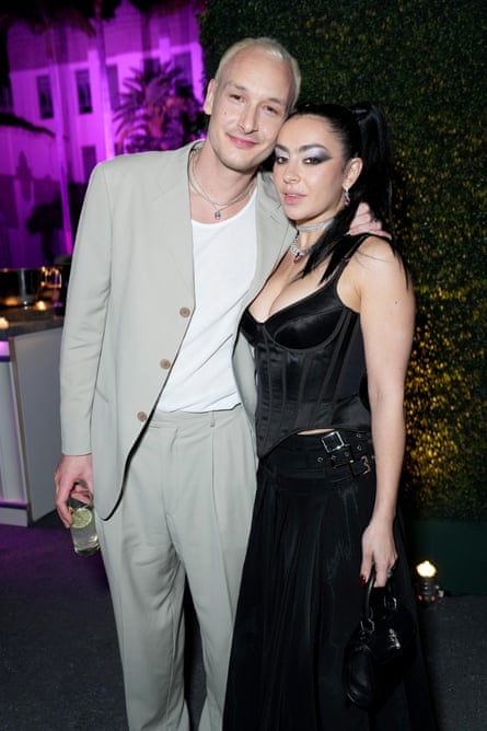 Charli XCX with her fiance, George Daniel, drummer of the 1975.