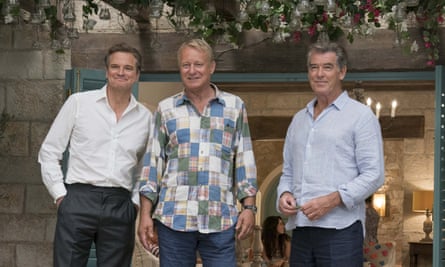 Skarsgård, centre, with Colin Firth and Pierce Brosnan in Mamma Mia! Here We Go Again.