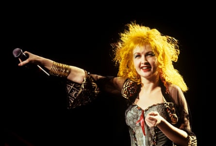 Cyndi Lauper performing at Madison Square Garden in New York in 1986.