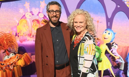 Dave Holstein and Meg LeFauve at the Inside Out 2 premiere.