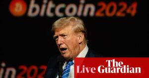 Bitcoin hits six-week high after Donald Trump promises to end ‘persecution’ of crypto sector – business live