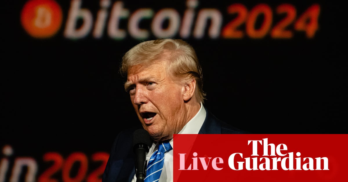 Bitcoin hits six-week high after Donald Trump promises to end ‘persecution’ of crypto sector – business live