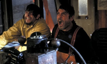 film still with two men screaming