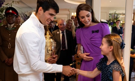 Princess of Wales given standing ovation at Wimbledon’s Centre Court