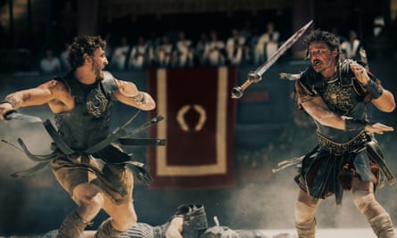 ‘Rage is your gift’: Paul Mescal battles Pedro, Denzel and a rhino in first Gladiator II trailer