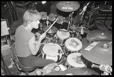 Stewart Copeland, drumming for the Police.